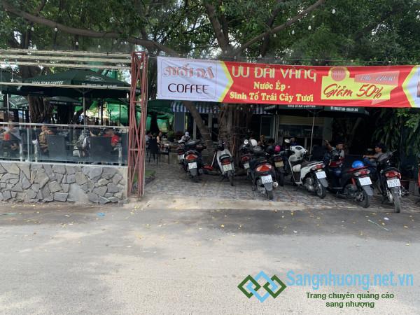 Cần sang nhanh quán cafe sân vườn mặt tiền đường Tân Thuận Tây, phường Bình Thuận, quận 7.