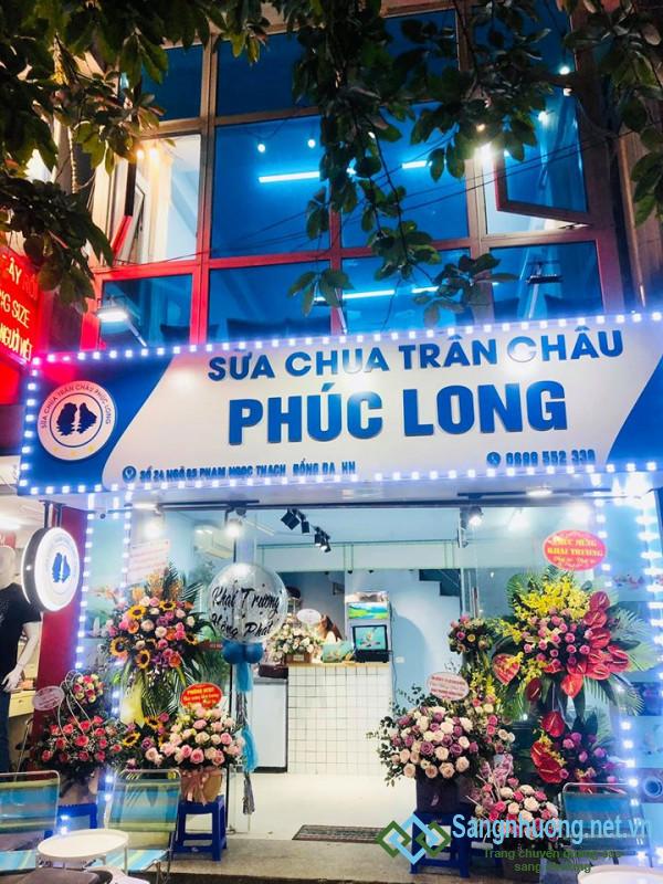 Sang nhượng cửa hàng sữa chua trân châu ở đường Phạm Ngọc Thạch, quận Đống Đa, Hà Nội.
