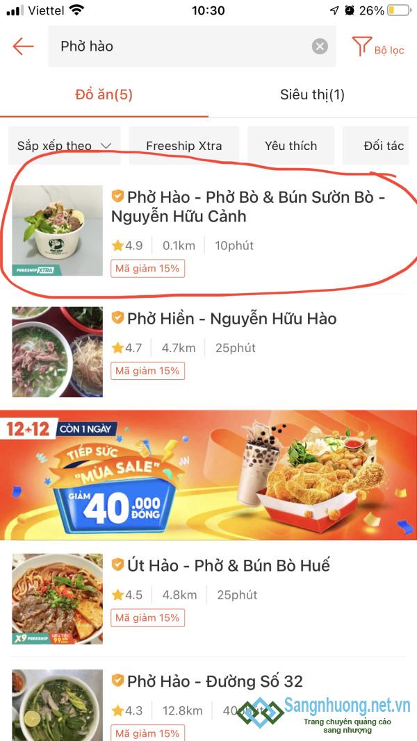 Sang quán phở - hủ tiếu